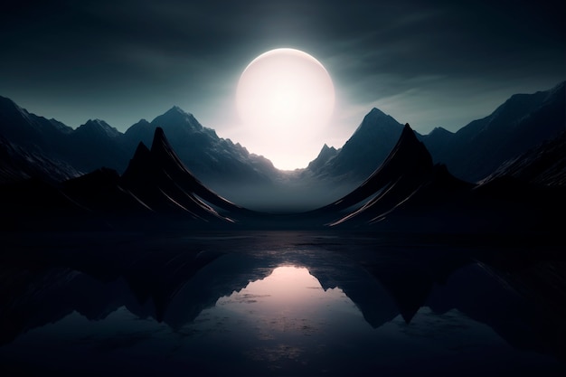 Futuristic moon background