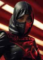 Free photo futuristic ninja digital art