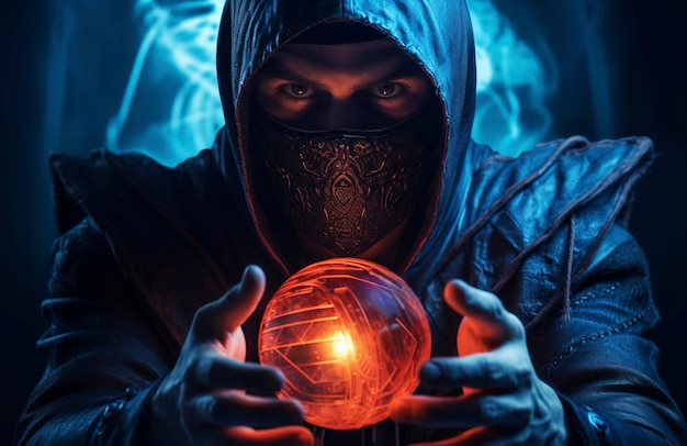 Free photo futuristic ninja digital art