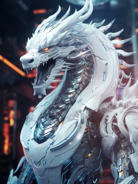 Free photo futuristic representation of dragon creature