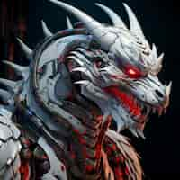 Free photo futuristic representation of dragon creature