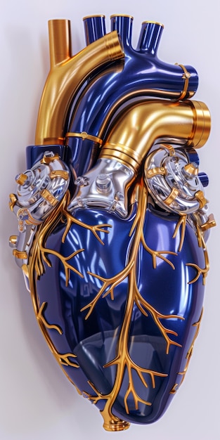 Free photo futuristic representation of robotic human heart