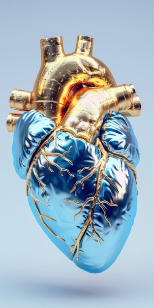 Free Photo futuristic representation of robotic human heart