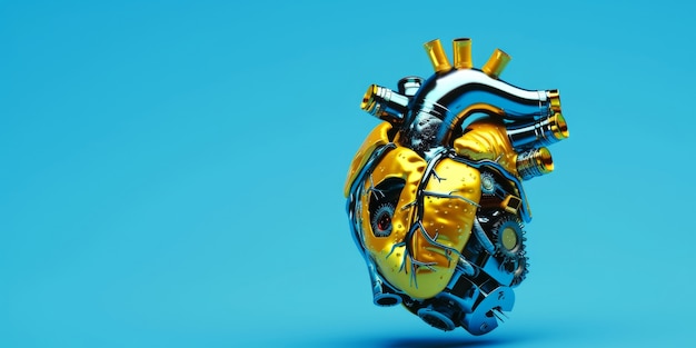 Free photo futuristic representation of robotic human heart