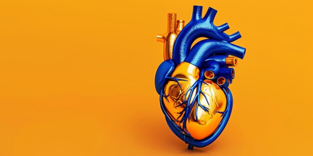 Futuristic representation of robotic human heart