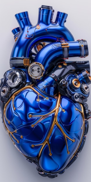 Free Photo futuristic representation of robotic human heart