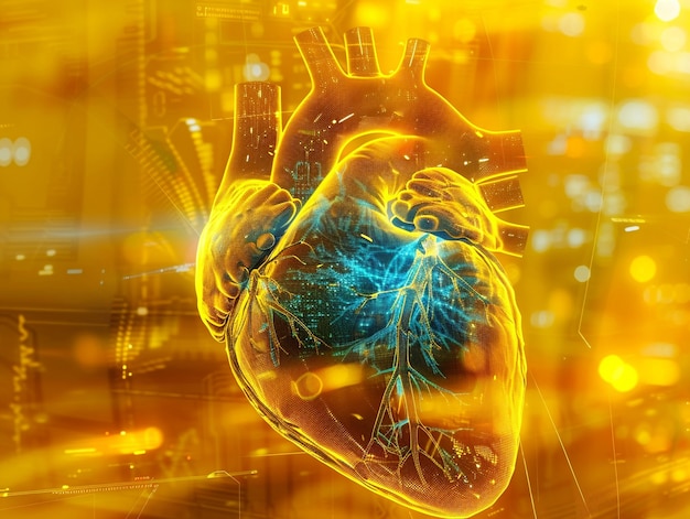 Free Photo futuristic representation of robotic human heart