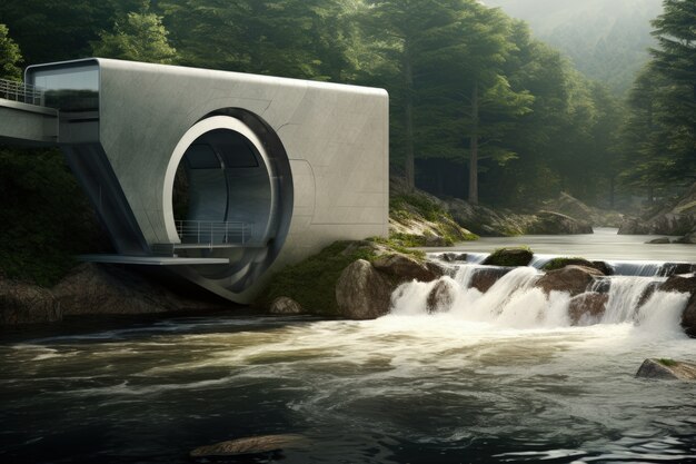 Futuristic representation of water structure