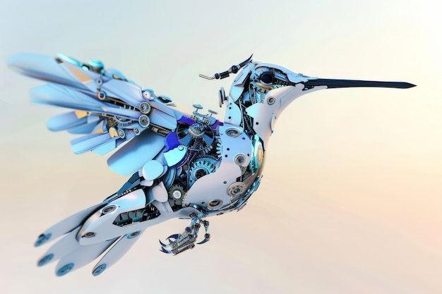 Free Photo futuristic robot hummingbird