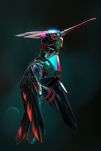 Futuristic robot hummingbird