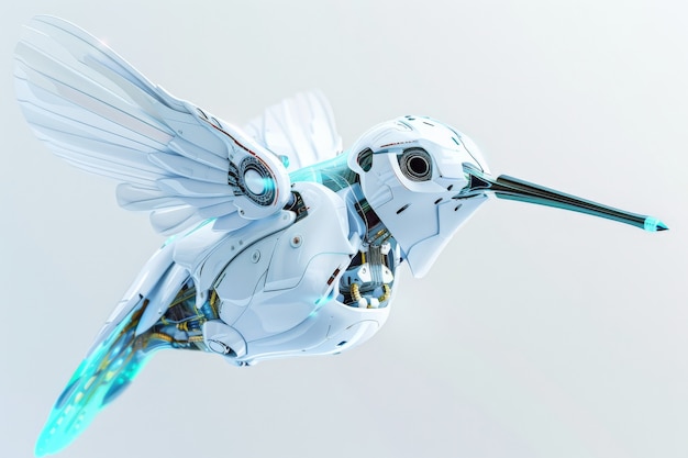 Free Photo futuristic robotic hummingbird