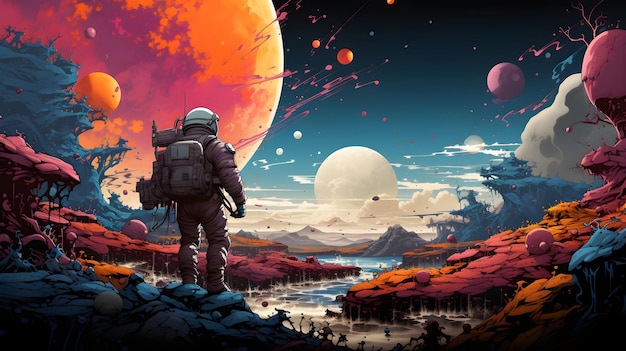 futuristic space exploration artwork