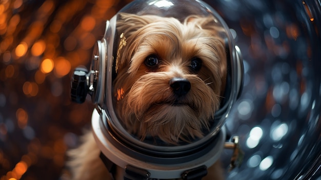 Free photo futuristic style adorable dog