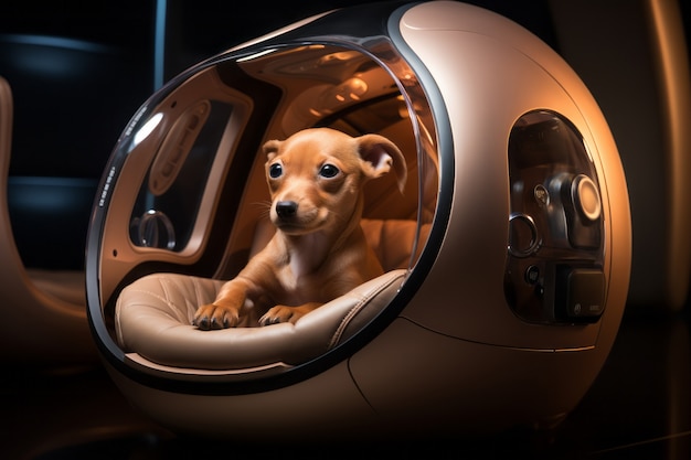 Futuristic style adorable dog