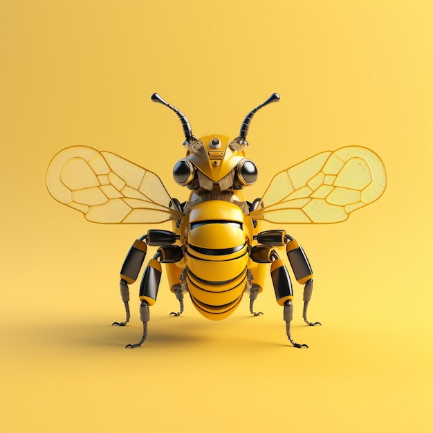 Free Photo futuristic style bee in studio