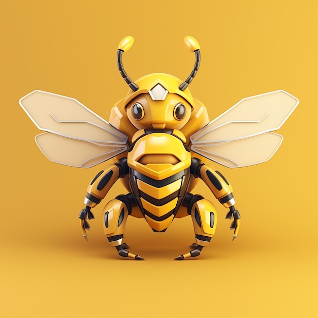 Free Photo futuristic style bee in studio