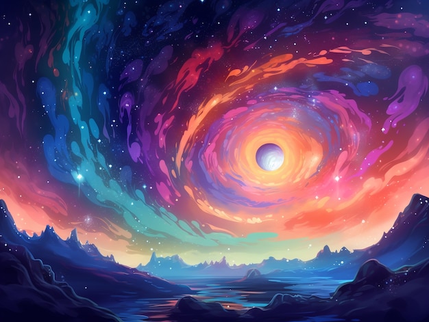 Galaxy planets digital art