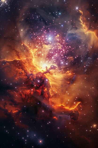 Galaxy wallpaper in warm colors