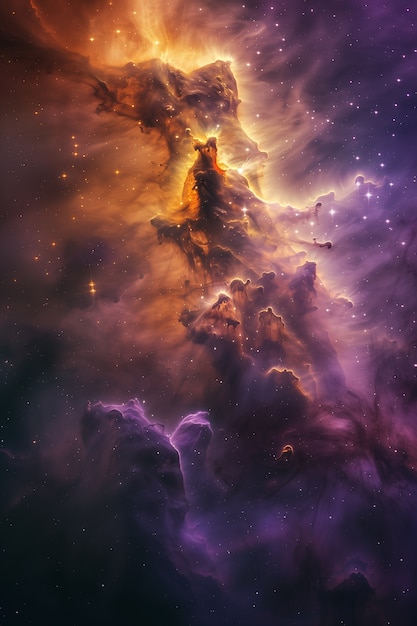 Galaxy wallpaper in warm colors