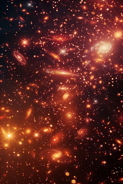 Free Photo galaxy wallpaper in warm colors