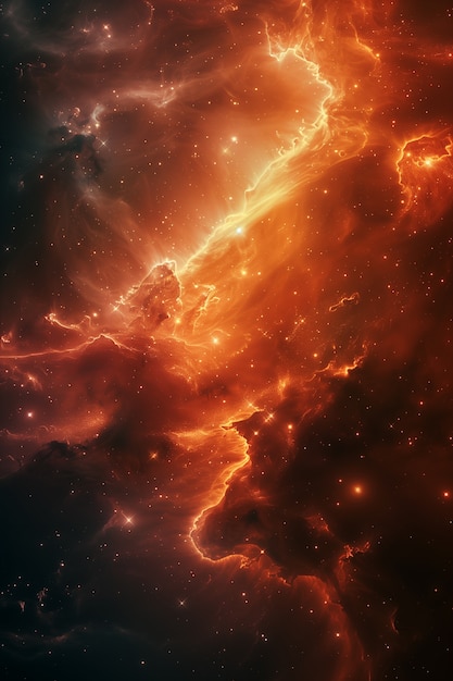 Free Photo galaxy wallpaper in warm colors