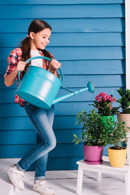 Gardening concept with girl