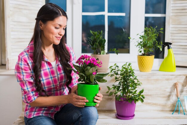 Gardening concept with woman