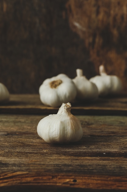 Garlic on the table