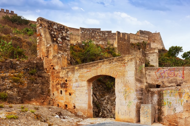 Gate at abandoned castle of Sagunto