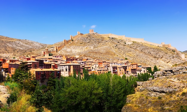 General view of Albarracin in summer