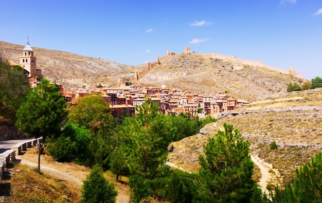 General view of Albarracin in summer