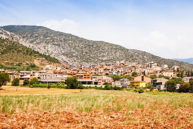 General view of  catalan village. Coll de Nargo