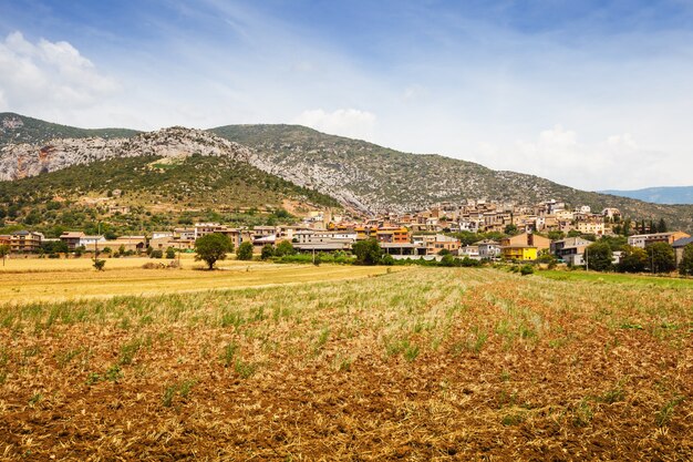 General view of old catalan village. Coll de Nargo