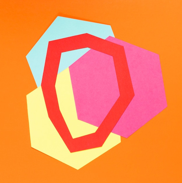 Free Photo geometric shapes on orange background