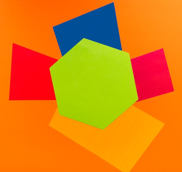 Free Photo geometric shapes on orange background