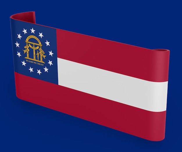 Free photo georgia flag ribbon banner