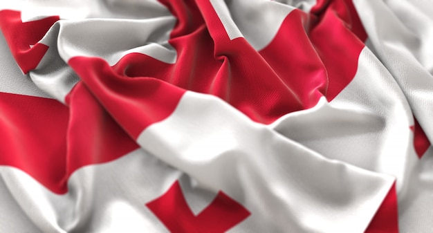 Free Photo georgia flag ruffled beautifully waving macro close-up shot