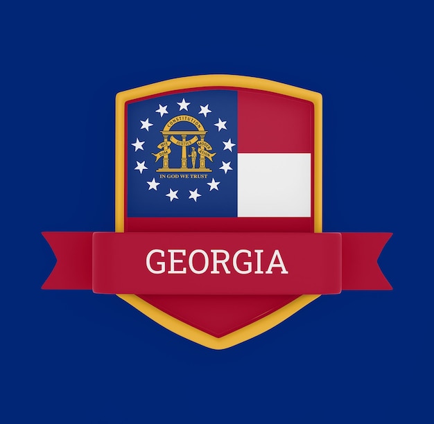 Free Photo georgia flag with banner