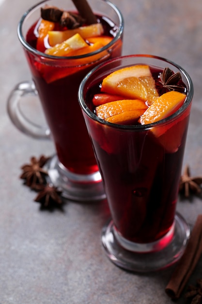 Free photo german glühwein, also known as mulled wine or spiced wine