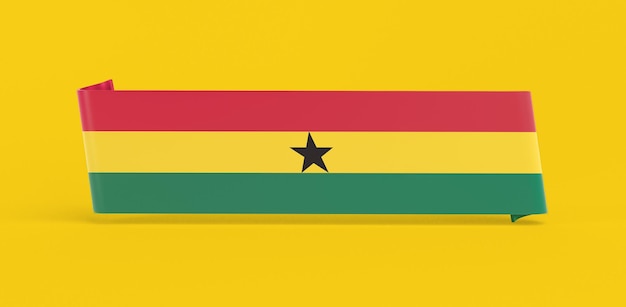 Free photo ghana flag banner