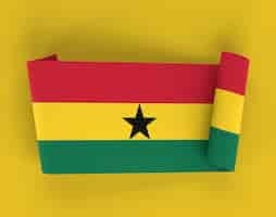 Free photo ghana ribbon banner