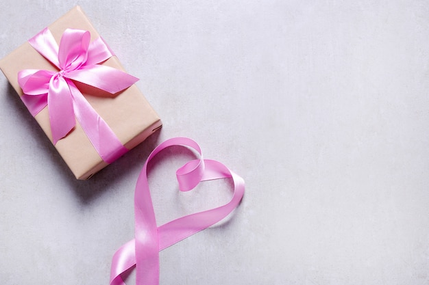 Gift with pink ribbon