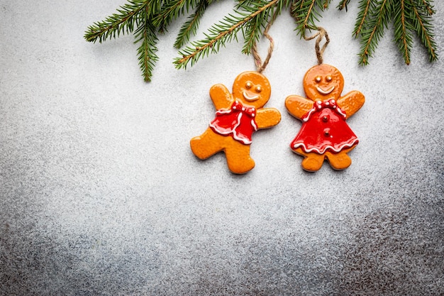 Free photo gingerbread man decorations