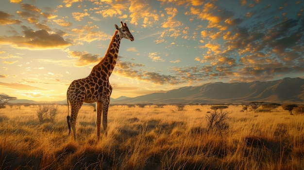 Free photo giraffe in the wild