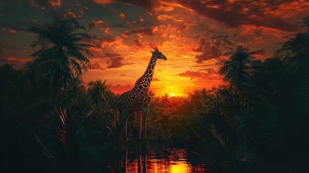 Free photo giraffe in the wild