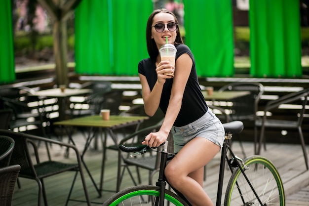 Girl on a bicycle