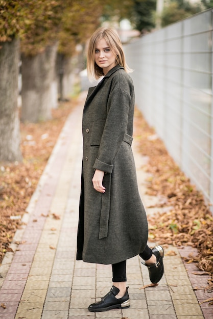 Girl in a coat