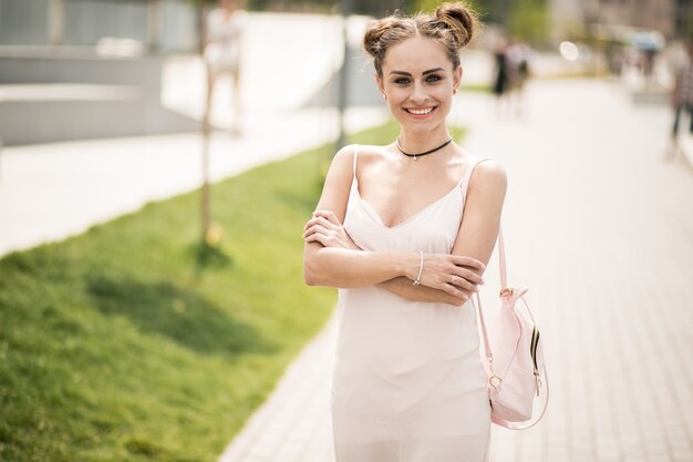 Girl in dress