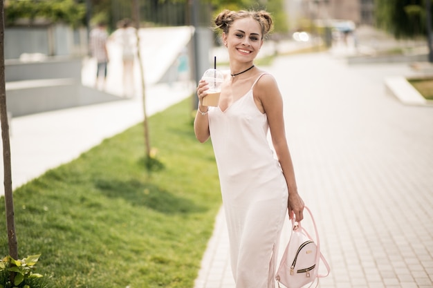 Girl drinking coffee