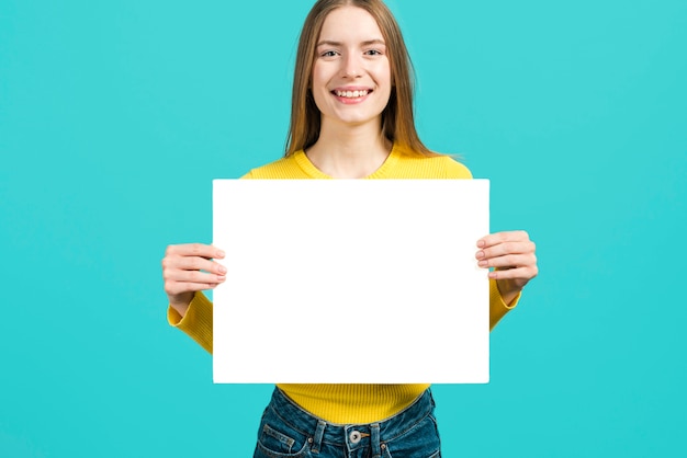 Girl expressing her happiness